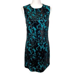 Diane von Furstenberg Sequined Dress 6 Blue/Black